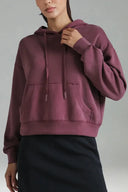 Velvra Modal Cropped Pullover Hoodie
