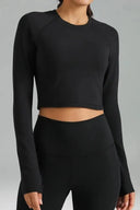 Dreamlux® Long Sleeve Cropped Workout Shirts