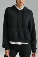 Velvra Modal Cropped Pullover Hoodie
