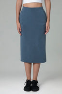 Velvra Modal Streamline Midi Skirt w/ Pockets