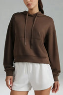 Velvra Modal Cropped Pullover Hoodie