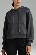 Velvra Modal Cropped Pullover Hoodie