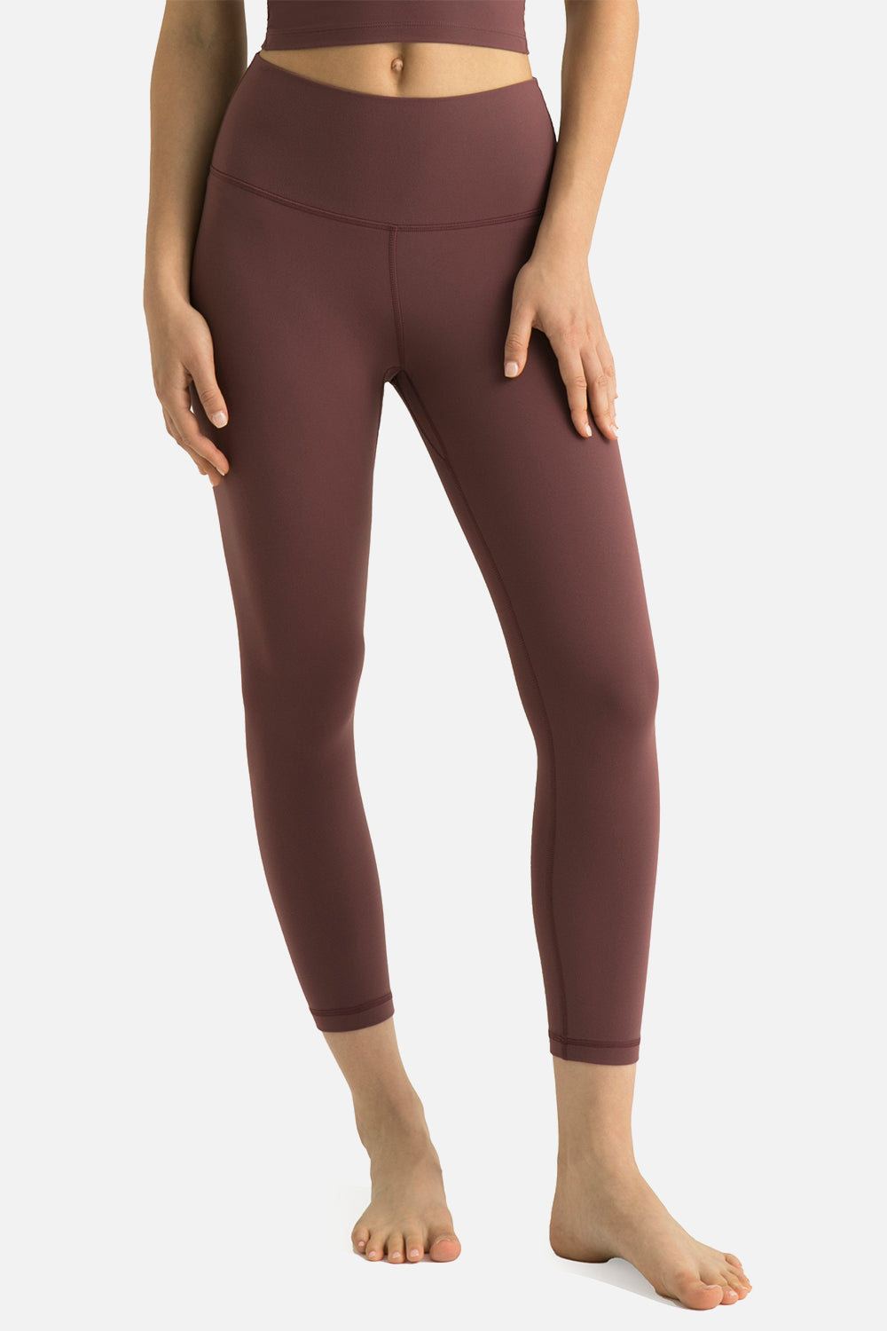 Dreamlux Flared Legging with Zippered Pockets 29.5 / 31.5 Inseam - 29.5''  / Plum Red / XS