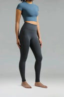 Dreamlux High Waisted No Front Seam 28" Full Length Workout Leggings w/ Pockets