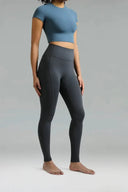 Dreamlux High Waisted No Front Seam 28" Full Length Workout Leggings w/ Pockets