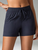 Essential Mid-Rise Casual Shorts w/ Adjustable Waistband 3.5"
