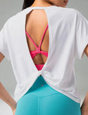 Sorona Batwing Sleeve Twist-Back Relaxed Fit Top