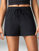Essential Mid-Rise Casual Shorts w/ Adjustable Waistband 3.5"