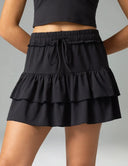 Sorona 3-Layer Ruffle Skirt w/ Built-In Anti-Exposure Short