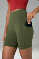 Essential High Waisted No-Roll 6" Sports Shorts w/ Pockets