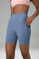 Essential High Waisted No-Roll 6" Sports Shorts w/ Pockets