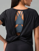 Sorona Batwing Sleeve Twist-Back Relaxed Fit Top