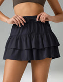 Sorona 3-Layer Ruffle Skirt w/ Built-In Anti-Exposure Short