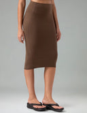 Dreamlux High-Rise Slim-Fit Midi Work Skirt