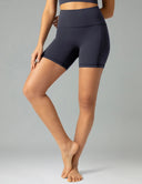 Dreamlux High Waisted No Front Seam 6" Biker Shorts w/ Pockets