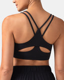 Dreamlux V-Neck Strappy Back Workout Bra – Light Support