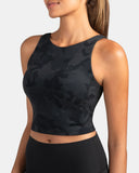 Dreamlux High Neck U-Back Tank Top w/ Removable Padded Cups