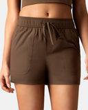 Essential Mid-Rise Casual Shorts w/ Adjustable Waistband 3.5"