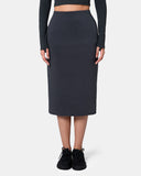 Velvra Modal Streamline Midi Skirt w/ Pockets