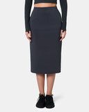 Velvra Modal Streamline Midi Skirt w/ Pockets