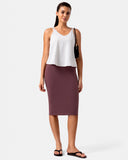 Dreamlux High-Rise Slim-Fit Midi Work Skirt