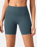Dreamlux High Waisted No Front Seam 6" Biker Short w/ Pockets