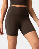 Dreamlux High Waisted No Front Seam 6" Biker Short w/ Pockets