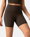 Dreamlux High Waisted No Front Seam 6" Biker Short w/ Pockets
