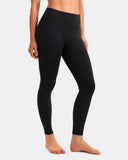 Fleece Lined No Front Seam 26.5" Thermal Leggings w/ Pockets