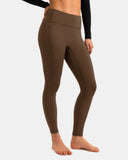 Fleece Lined No Front Seam 26.5" Thermal Leggings w/ Pockets