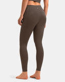 Fleece Lined No Front Seam 26.5" Thermal Leggings w/ Pockets