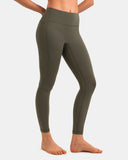 Fleece Lined No Front Seam 26.5" Thermal Leggings w/ Pockets