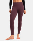 Fleece Lined No Front Seam 26.5" Thermal Leggings w/ Pockets
