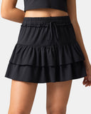 Sorona 3-Layer Ruffle Skirt w/ Built-In Anti-Exposure Short