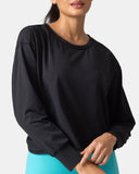 Sorona Oversized Long Sleeve Top w/ Twisted Open Back - Gift