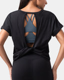 Sorona Batwing Sleeve Twist-Back Relaxed Fit Top