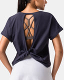 Sorona Batwing Sleeve Twist-Back Relaxed Fit Top