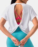 Sorona Batwing Sleeve Twist-Back Relaxed Fit Top