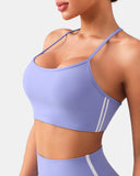 Dreamlux Y-Back Adjustable Sports Bra w/ Side Stripes