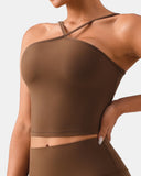 Dreamlux Cross-Front Halter Top w/ Convertible Straps