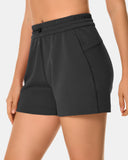 Shorts lounge de modal de 4" con bolsillos