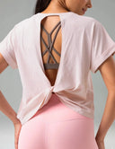 Sorona Batwing Sleeve Twist-Back Relaxed Fit Top