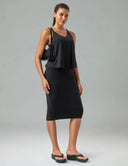 Dreamlux High-Rise Slim-Fit Midi Work Skirt