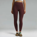 Dreamlux High Waisted No Front Seam 28" Full Length Workout Leggings w/ Pockets