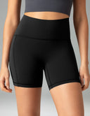 Dreamlux High Waisted No Front Seam 6" Biker Shorts w/ Pockets