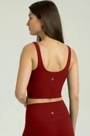 Camiseta sin mangas corta con cuello en V acanalado Dreamlux 