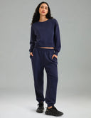 Velvra Modal Fleece Crewneck Sweatshirt w/ Thumb Holes