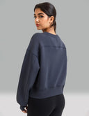 Velvra Modal Fleece Crewneck Sweatshirt w/ Thumb Holes