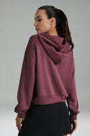 Velvra Modal Cropped Pullover Hoodie