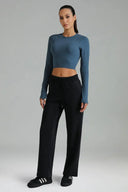Dreamlux Long Sleeve Cropped Workout Shirt